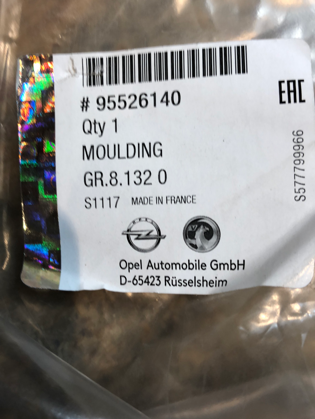 Original GM Opel Grandland X 1.5 CDTi Zierleiste Neu