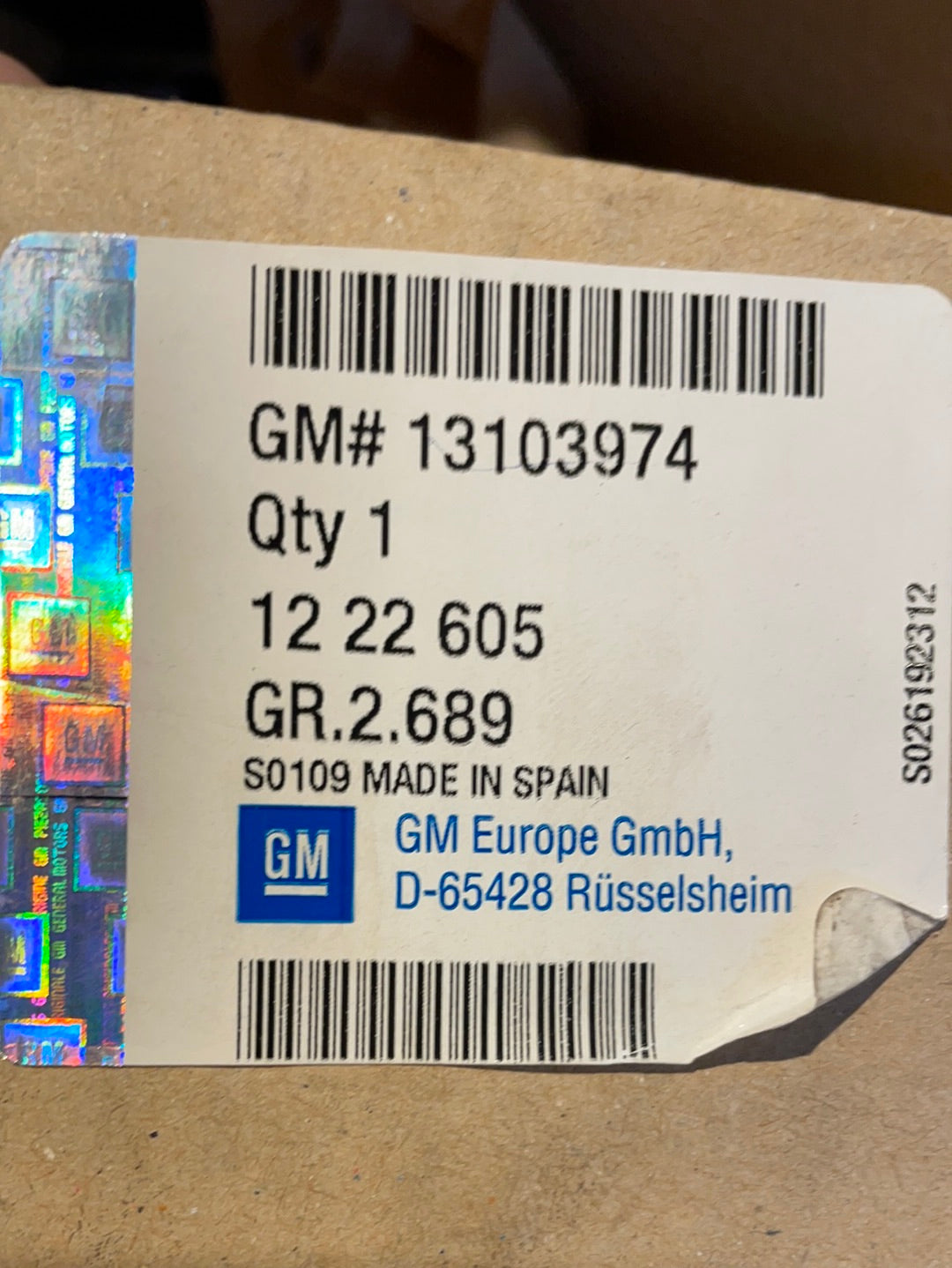 Original GM Opel Corsa C Reflektor hinten links Neu
