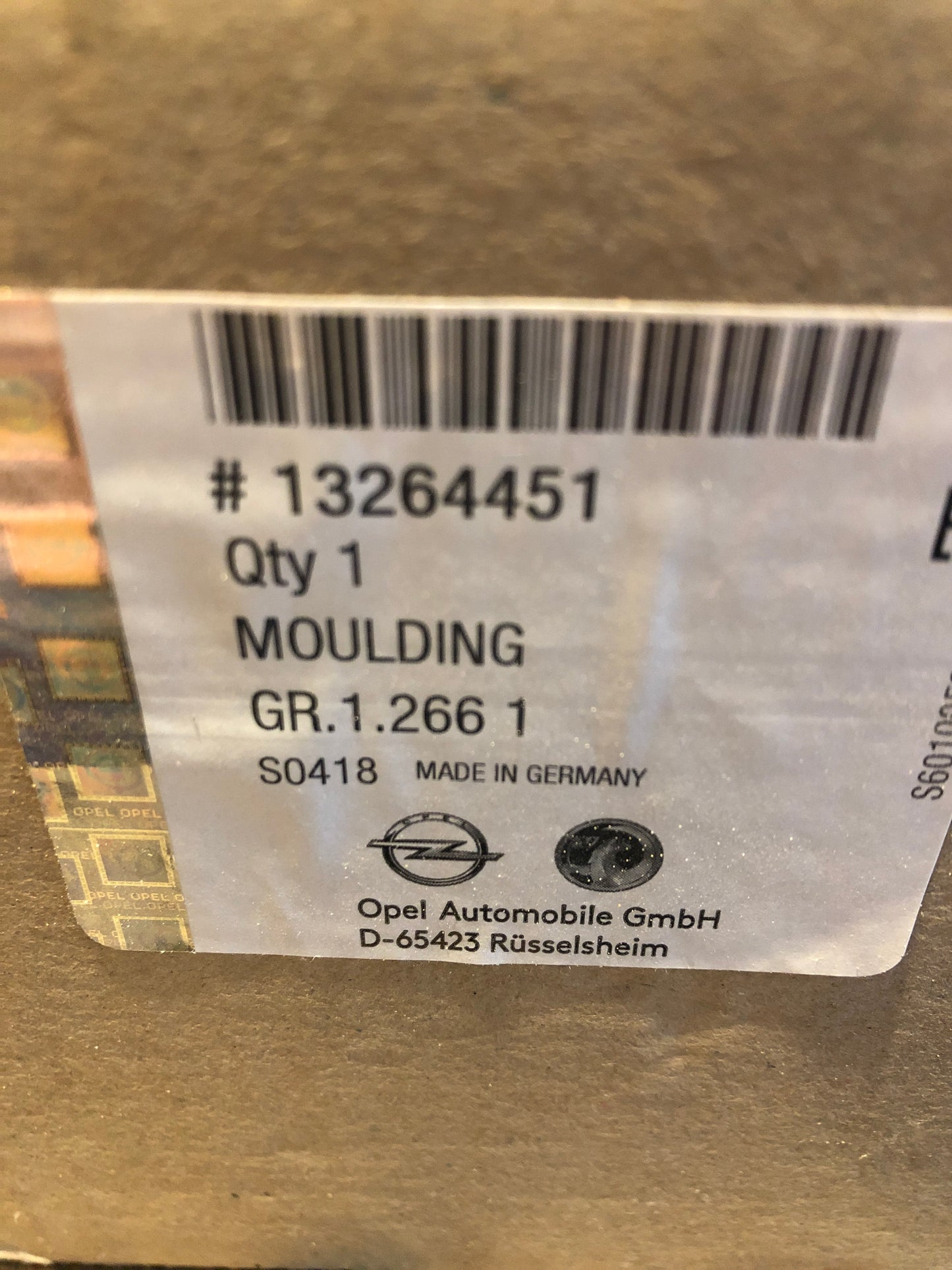 Original Opel Astra J Kühlergrill Chromleiste Neu