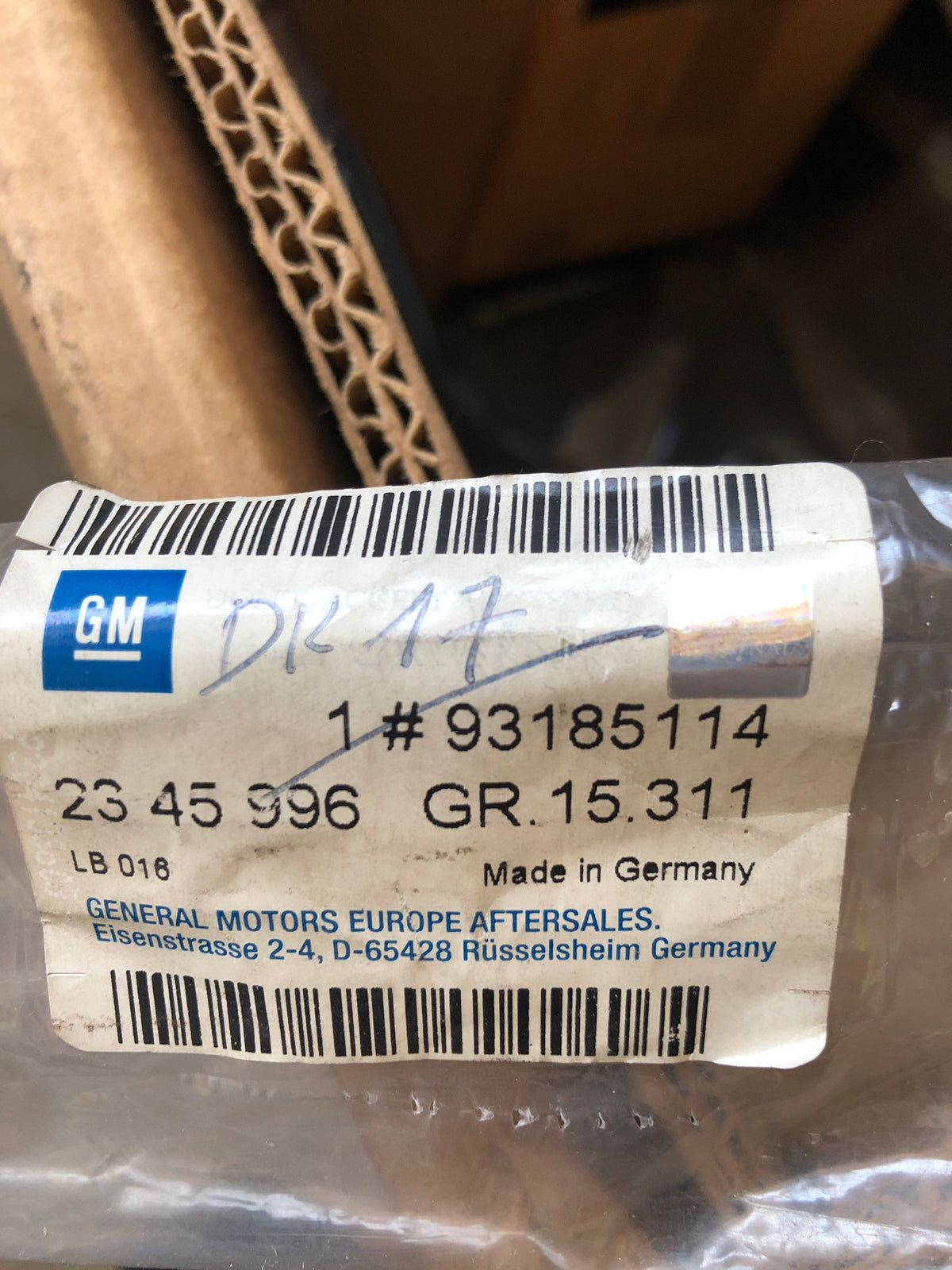 Original GM Opel Corsa C Stützrohr Kofferraum Neu