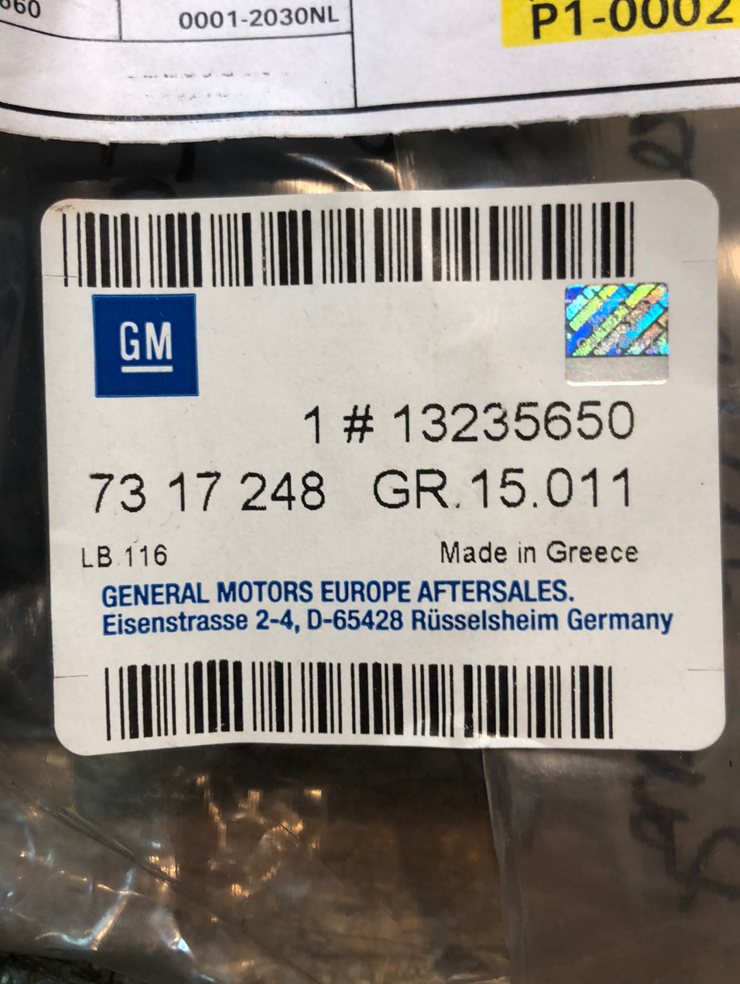 Original GM Opel Zafira B Abdeckung Schloss Hinterrückenarretierung rechts Neu