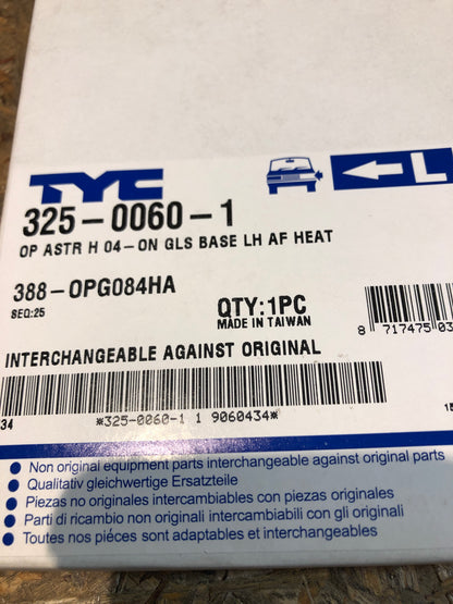 Original TYC Opel Astra H Spiegelglas Außenspiegel Neu