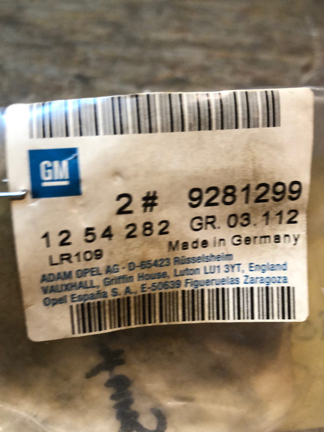 Original GM Opel Kadett E Dichtung Messgerät an Behälter Neu