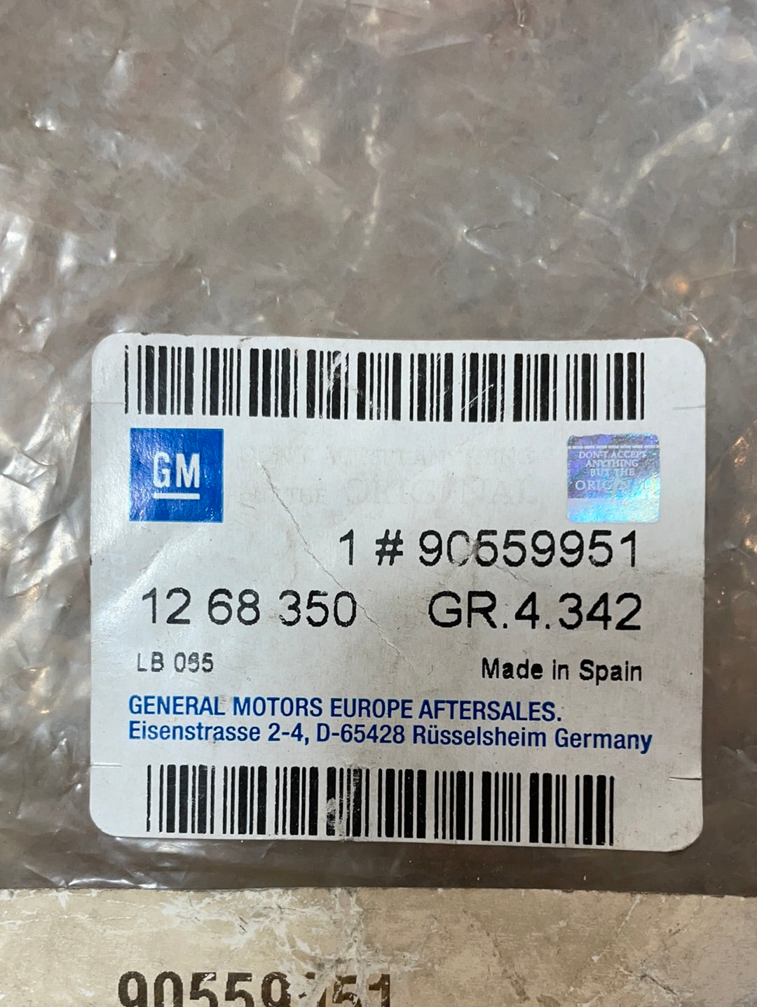 Original GM Opel Astra F Tachowelle Neu