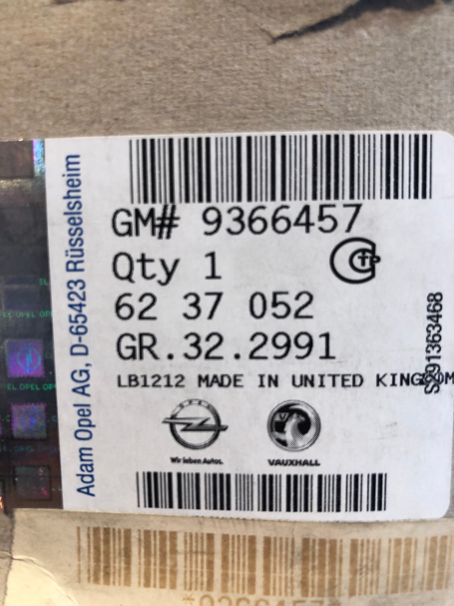 Original GM Opel Vectra B 1.6i 16V X16XEL Steuergerät Einspritzanlage Neu