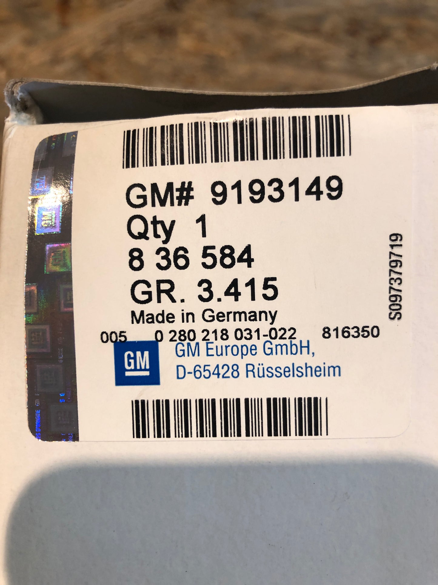 Original GM Opel Agila A Astra J Corsa C Z10XE Z10XEP Z12XE Z12XEP Luftmassenmesser Neu