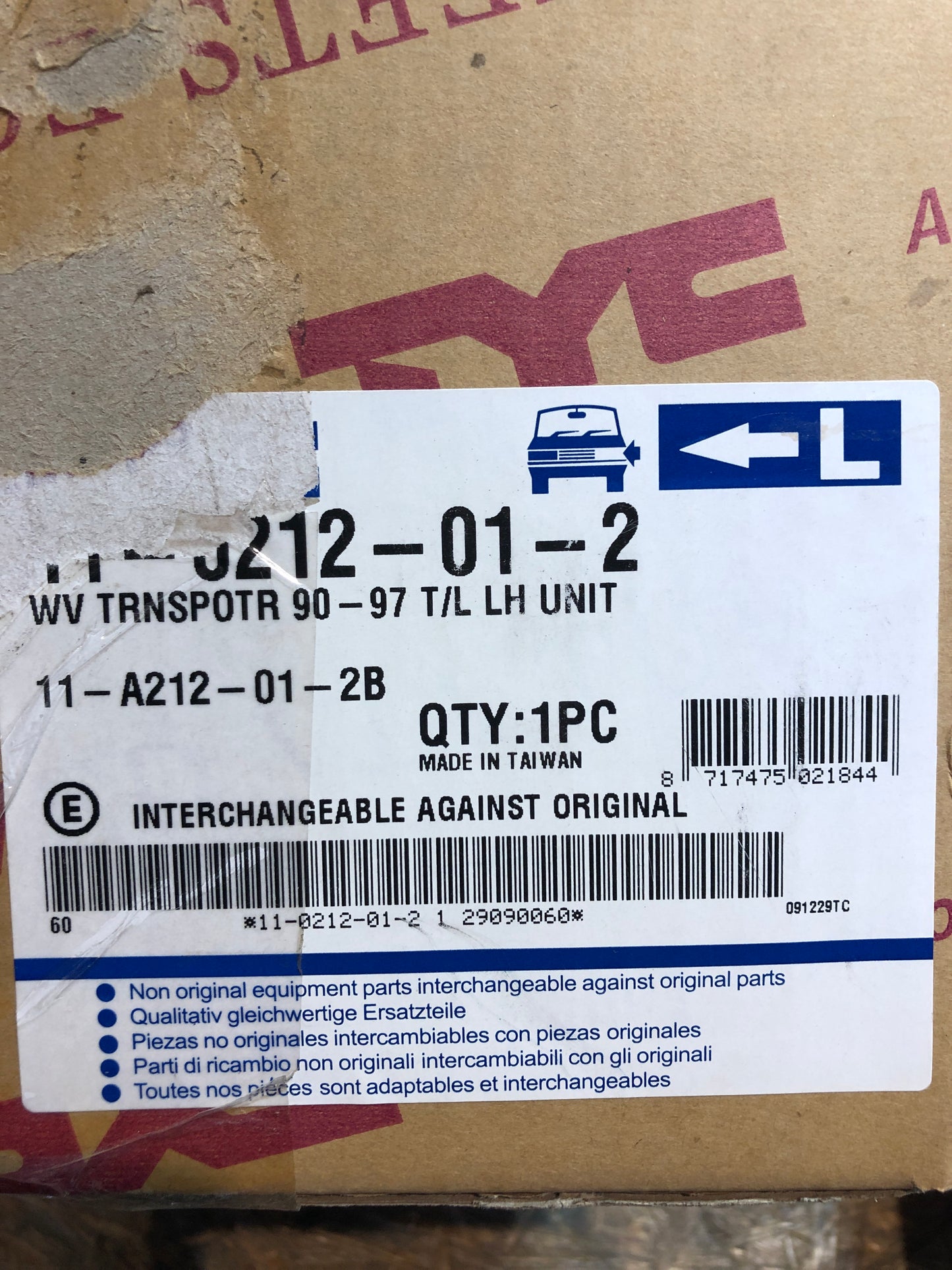 TYC VW Transporter Heckleuchte Links Neu
