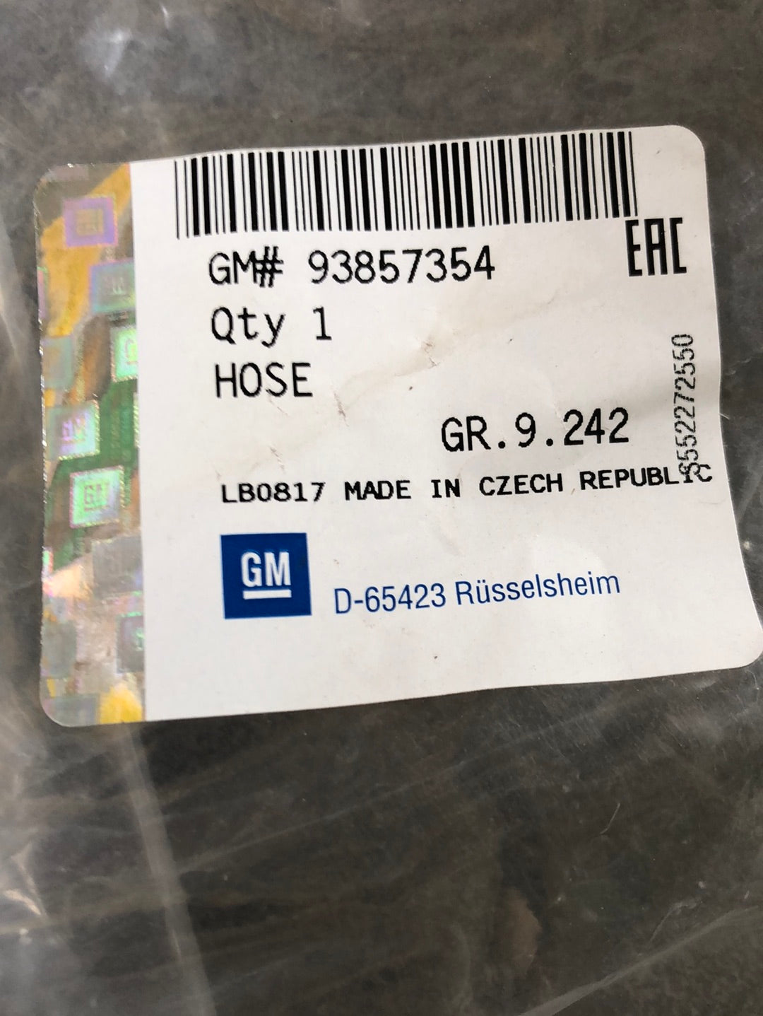 Original GM Opel Vivaro A Kältemittelschlauch Kondensator Neu