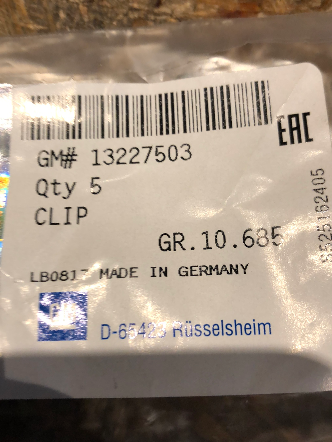 Original GM Opel Corsa D Clip Armaturentafel Neu