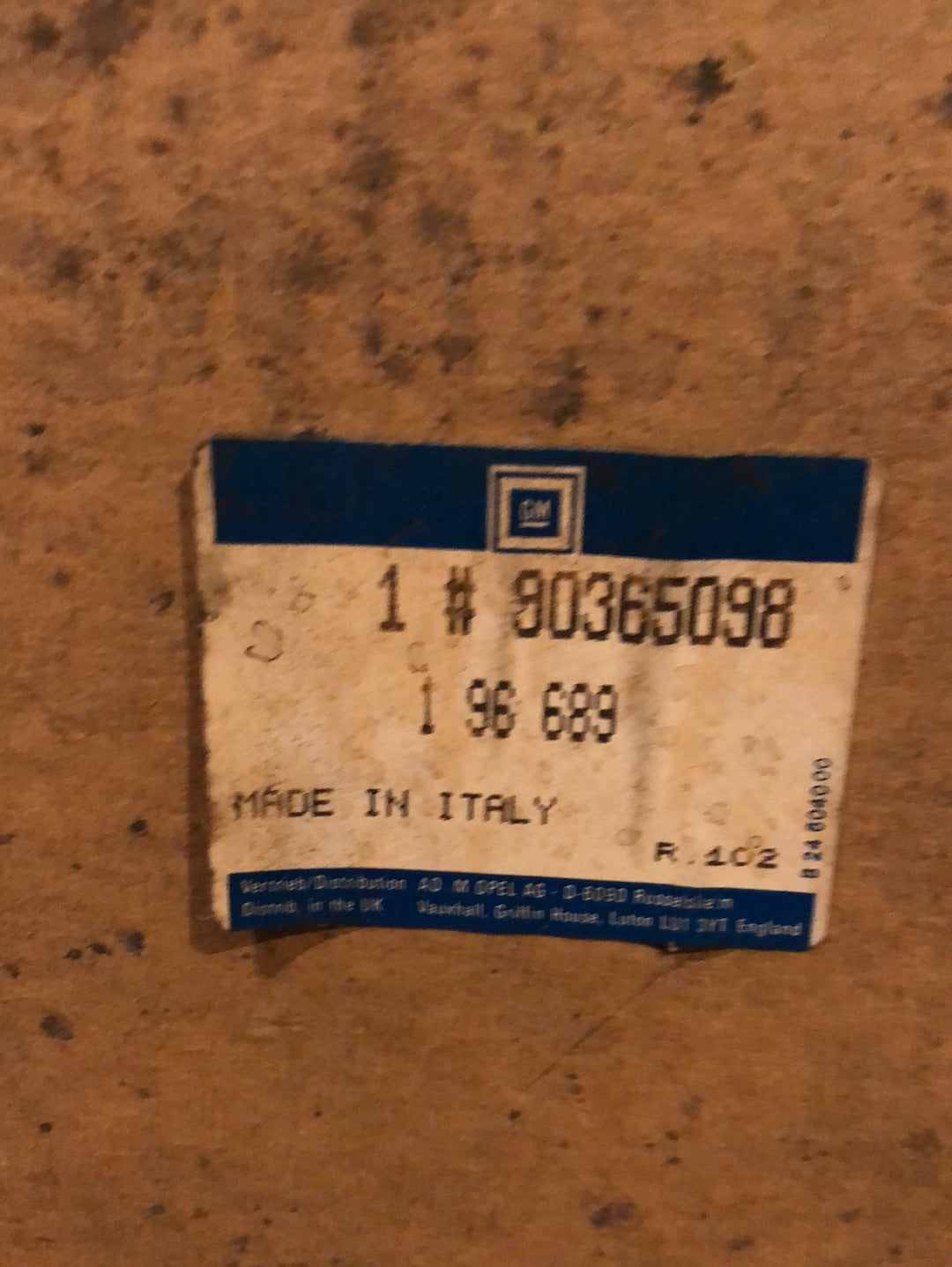 Original GM Opel Senator B Konsole Dunkelblau Neu