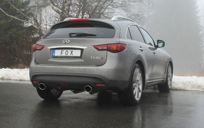 FOX Infiniti FX30d Endschalldämpfer quer Ausgang rechts/links - 129x106 Typ 32 rechts/links