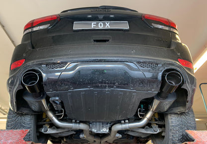 FOX Jeep Grand Cherokee WK II - 6,4l SRT8 ab 2014 Endschalldämpfer rechts/links - 129x106 Typ 32 rechts/links SCHWARZ glänzend emalliert
