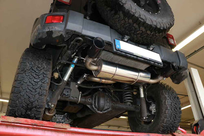 FOX Jeep Wrangler III - JK Endschalldämpfer quer Ausgang rechts/links - 1x100 Typ 25 rechts/links schwarz emalliert