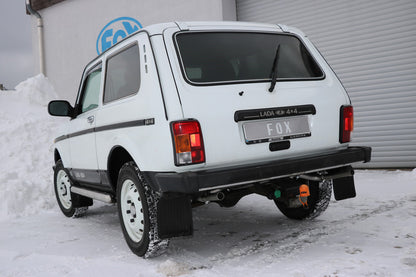 FOX Lada Niva 4x4 Endschalldämpfer quer Ausgang rechts/links - 1x45 Typ 10 rechts/links