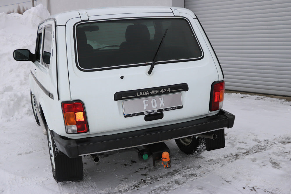 FOX Lada Niva 4x4 Endschalldämpfer quer Ausgang rechts/links - 1x45 Typ 10 rechts/links