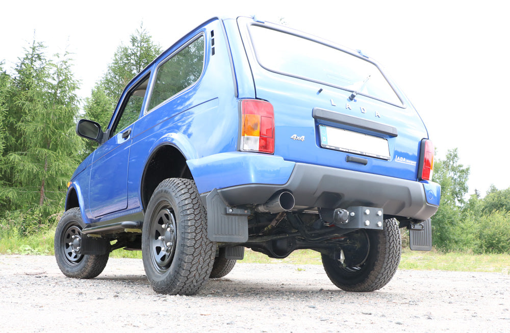 FOX Lada Niva 4x4 - Urban Endschalldämpfer quer Ausgang links - 1x90 Typ 10 links