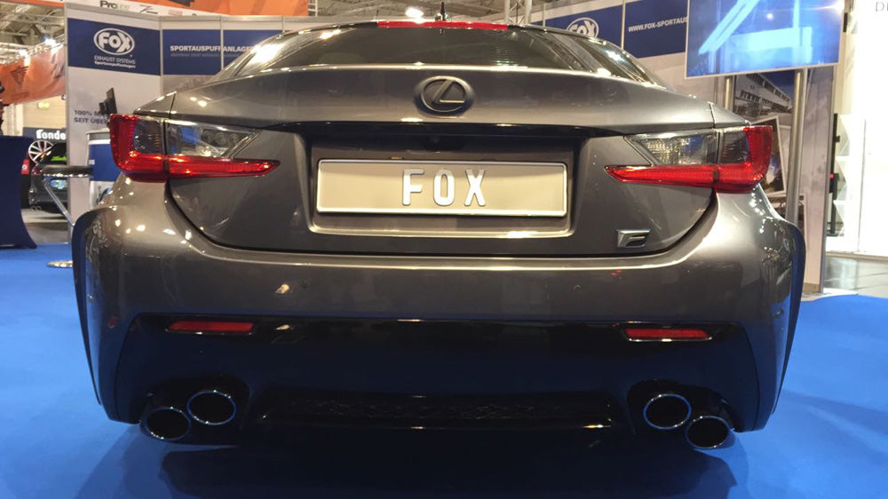 FOX Lexus RC F Endschalldämpfer rechts/links - 2x115x85 Typ 38 rechts/links Colour (Rand eingefärbt)
