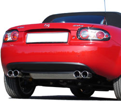 FOX Mazda MX5 Typ NC Endschalldämpfer Ausgang rechts/links - 2x76 Typ 13 rechts/links - dezenter sportlicher Sound mit EWG-Betriebserlaubnis