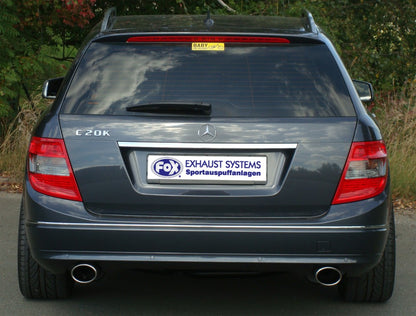 FOX Mercedes C-Klasse 4 Zylinder - W204/S204 Endschalldämpfer rechts/links mit Y-Verbindungsstück - 115x85 Typ 38 rechts/links