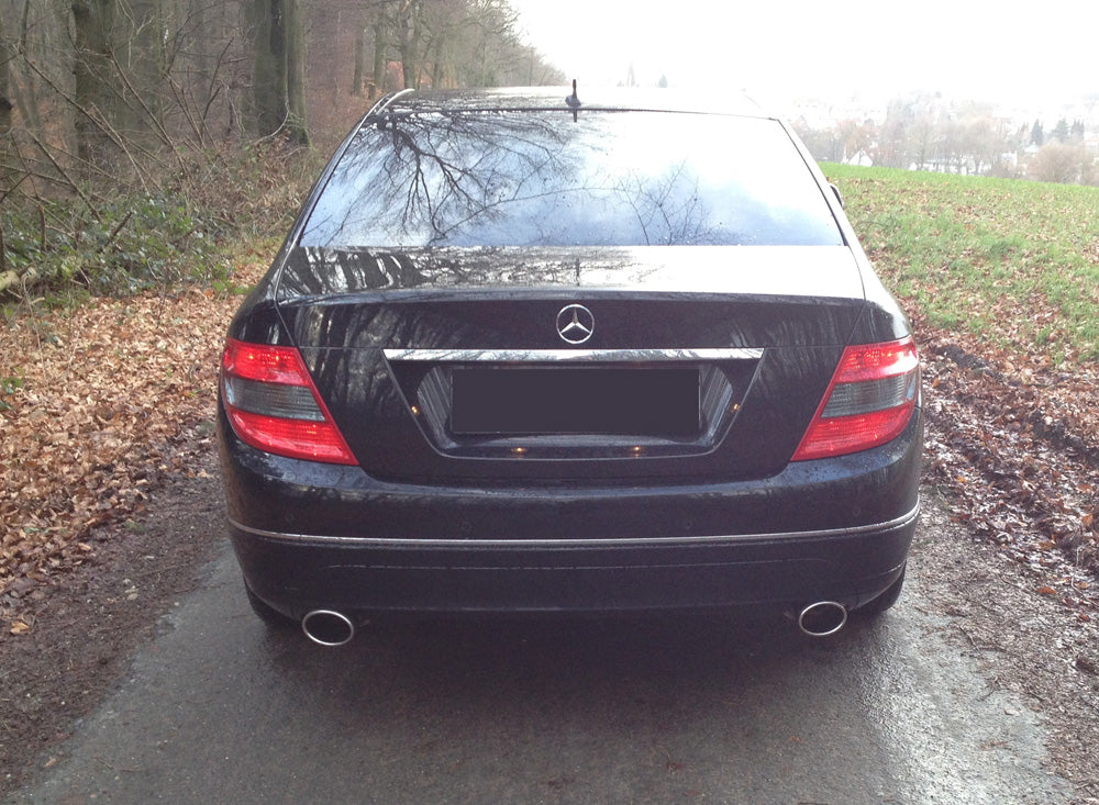 FOX Mercedes C-Klasse 4 Zylinder - W204/S204 Endschalldämpfer rechts/links mit Y-Verbindungsstück - 115x85 Typ 38 rechts/links