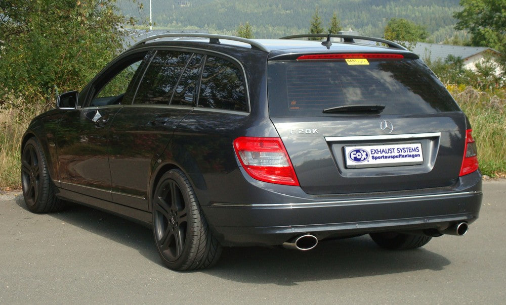 FOX Mercedes C-Klasse 4 Zylinder - W204/S204 Endschalldämpfer rechts/links mit Y-Verbindungsstück - 115x85 Typ 38 rechts/links
