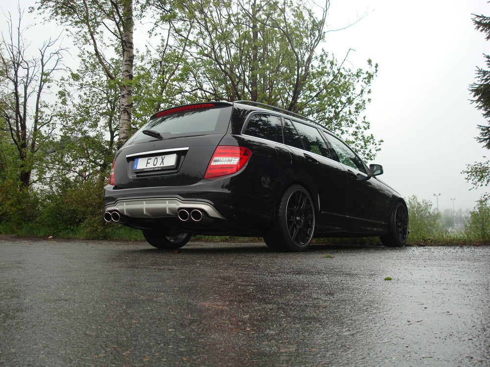 FOX Mercedes C-Klasse 4 Zylinder - 204 AMG-P. + C63 Diff. Endschalldämpfer rechts/links mit Y-Verbindungsstück - 2x115x85 Typ 32 rechts/links