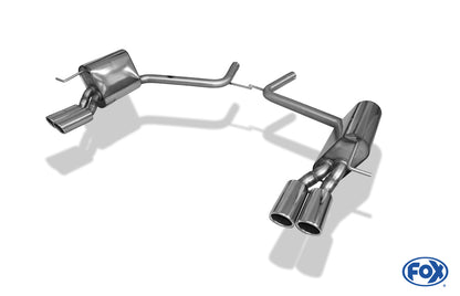 FOX Mercedes E-Klasse S211 Kombi Endschalldämpfer rechts/links - 2x88x74 Typ 32 rechts/links