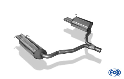 FOX Mercedes E-Klasse Coupe C207 - 4 Zylinder Endschalldämpfer rechts/links - 2x70 Typ 16 rechts/links
