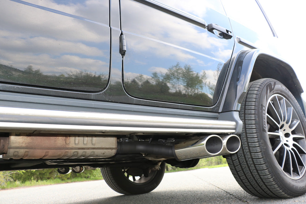 FOX Mercedes G-Klasse G500 310kW - 463 Endrohr zum anstecken - 2x115x85 Typ 38 rechts und links unterm Trittbrett