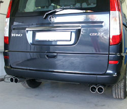 FOX Mercedes Vito/ Viano - W639 (nicht Compact) Endschalldämpfer quer Ausgang rechts/links - 2x76 Typ 10 rechts/links