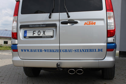 FOX Mercedes Vito/ Viano - W639 - NICHT Kompact/ not kompact Endschalldämpfer - 2x115x85 Typ 32