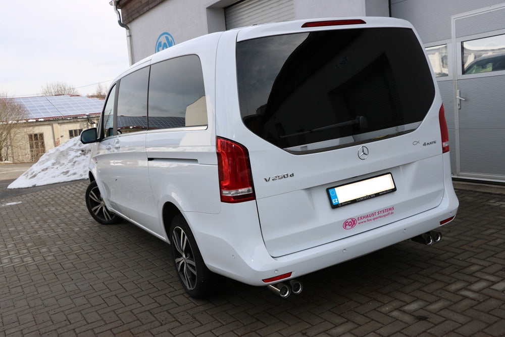 FOX Mercedes V-Klasse W447 Endschalldämpfer quer Ausgang rechts/links  - 2x76 Typ 11 rechts/links