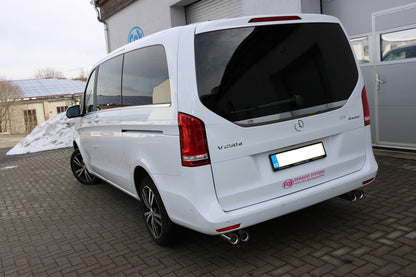 FOX Mercedes V-Klasse W447 Endschalldämpfer quer Ausgang rechts/links  - 2x76 Typ 11 rechts/links