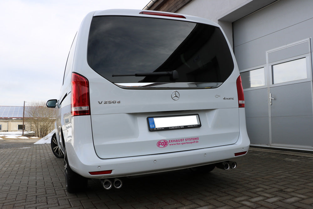 FOX Mercedes V-Klasse W447 Endschalldämpfer quer Ausgang rechts/links  - 2x76 Typ 11 rechts/links