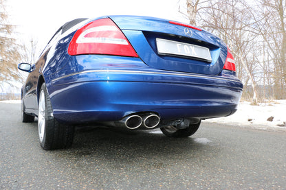 FOX Mercedes CLK Typ 209 Endschalldämpfer einseitig Ø70mm - 2x115x85 Typ 32