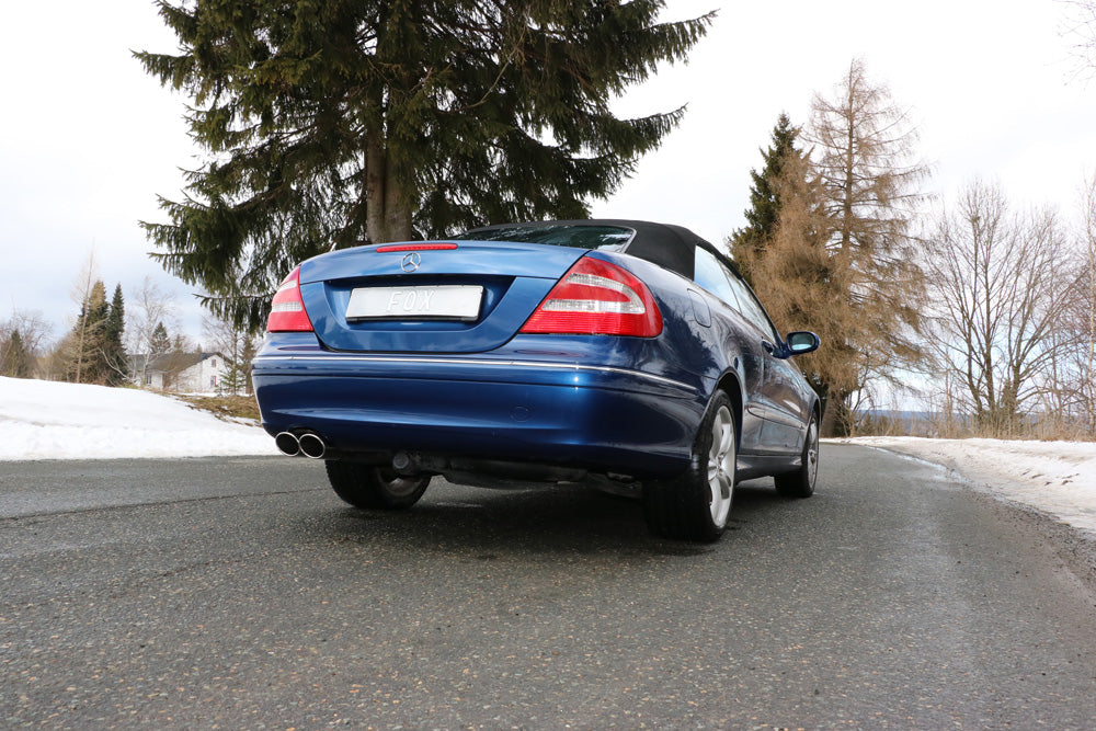 FOX Mercedes CLK Typ 209 Endschalldämpfer einseitig Ø70mm - 2x115x85 Typ 32