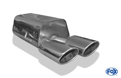 FOX Mercedes CLK Typ 209 Endschalldämpfer einseitig Ø70mm - 2x115x85 Typ 32