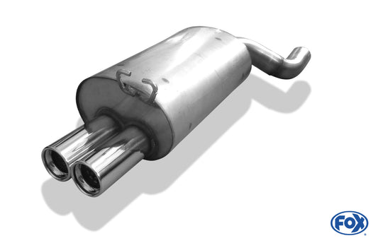 FOX Mercedes SL Typ R129 Endschalldämpfer Ø70mm - 2x80 Typ 13 - Nur für Modelle mit serienmäßiger Steckverbindung! (kein Flansch!)