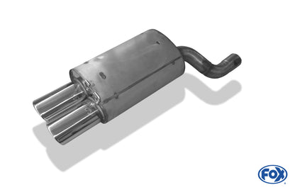 FOX Mercedes SL Typ R129 Endschalldämpfer Ø70mm - 2x115x85 Typ 44 - Nur für Modelle mit serienmäßiger Steckverbindung! (kein Flansch!)