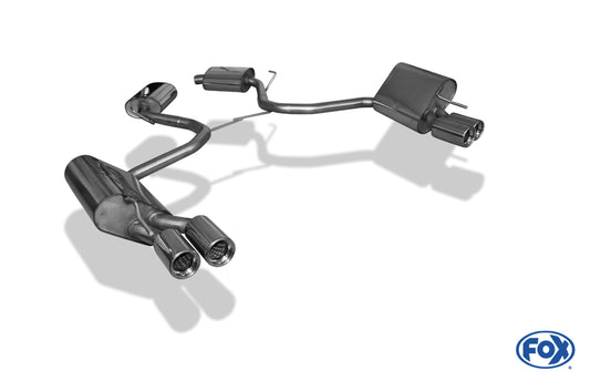 FOX Mercedes SL Typ 230 Endschalldämpfer rechts/links - 2x80 Typ 13 rechts/links