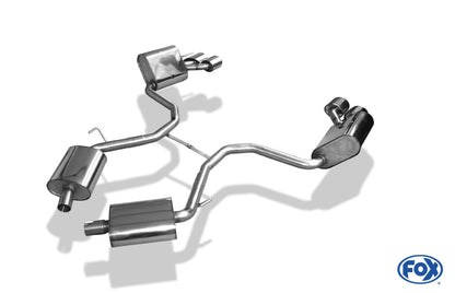 FOX Mercedes SL Typ 230 Endschalldämpfer rechts/links - 2x115x85 Typ 32 rechts/links