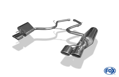 FOX Mercedes SL Typ 230 Endschalldämpfer rechts/links - 2x115x85 Typ 32 rechts/links - Halbanlage ab Kat