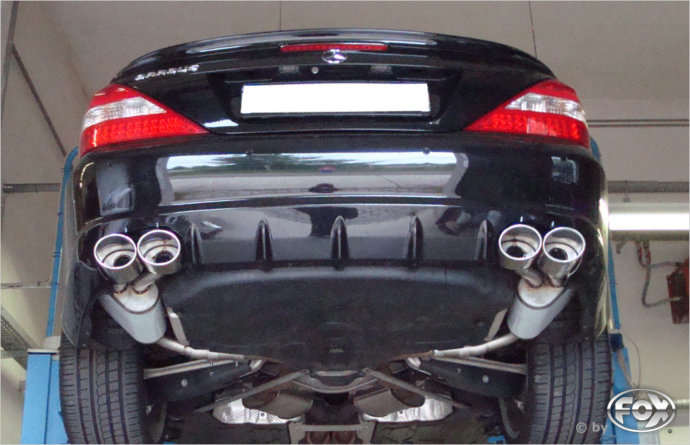 FOX Mercedes SL Typ 230 Facelift Endschalldämpfer rechts/links kurze Variante - 2x115x85 Typ 32 rechts/links