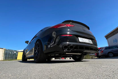 FOX Mercedes CLA 45/ 45S - 118 Endschalldämpfer quer Ausgang rechts/links - Ausgang der Endrohre in den originalen Endrohren