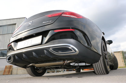FOX Mercedes CLA 250 4matic - 118 Endschalldämpfer quer Ausgang rechts/links - Ausgang der Endrohre hinter der Stoßstange