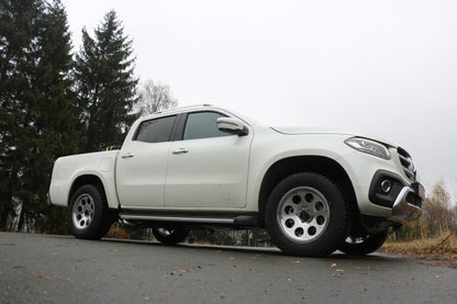 FOX Mercedes X-Klasse 4matic Endrohrsystem Ausgang seitlich rechts und links am Fahrzeug - 2x90 Typ 16 rechts/links