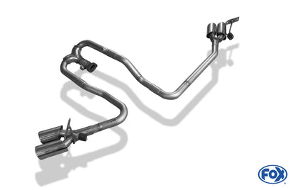 FOX Mercedes X-Klasse 4matic Endrohrsystem Ausgang seitlich rechts und links am Fahrzeug - 2x90 Typ 16 rechts/links