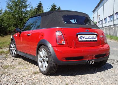 FOX Mini Cooper S Cabrio R52 Endschalldämpfer rechts/links Ausgang mittig - 2x76 Typ 13
