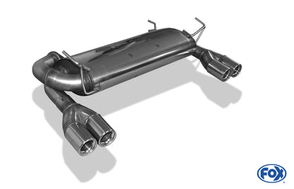 FOX Nissan 350Z Endschalldämpfer quer Ausgang Ø70mm rechts/links  - 2x76 Typ 13 rechts/links