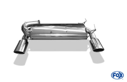 FOX Nissan 350Z Endschalldämpfer quer Ausgang Ø70mm rechts/links - 115x85 Typ 32 rechts/links